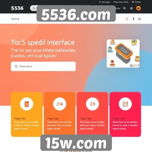 Análise da interface do usuário no site 5536.com